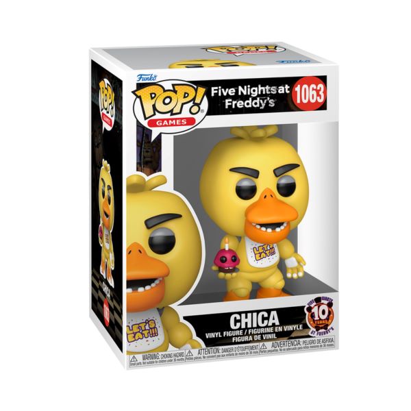 FUNKO POP FIVE NIGHTS AT FREDDIE’S – Chica 1063 In box (11x16cm) …x6…X36